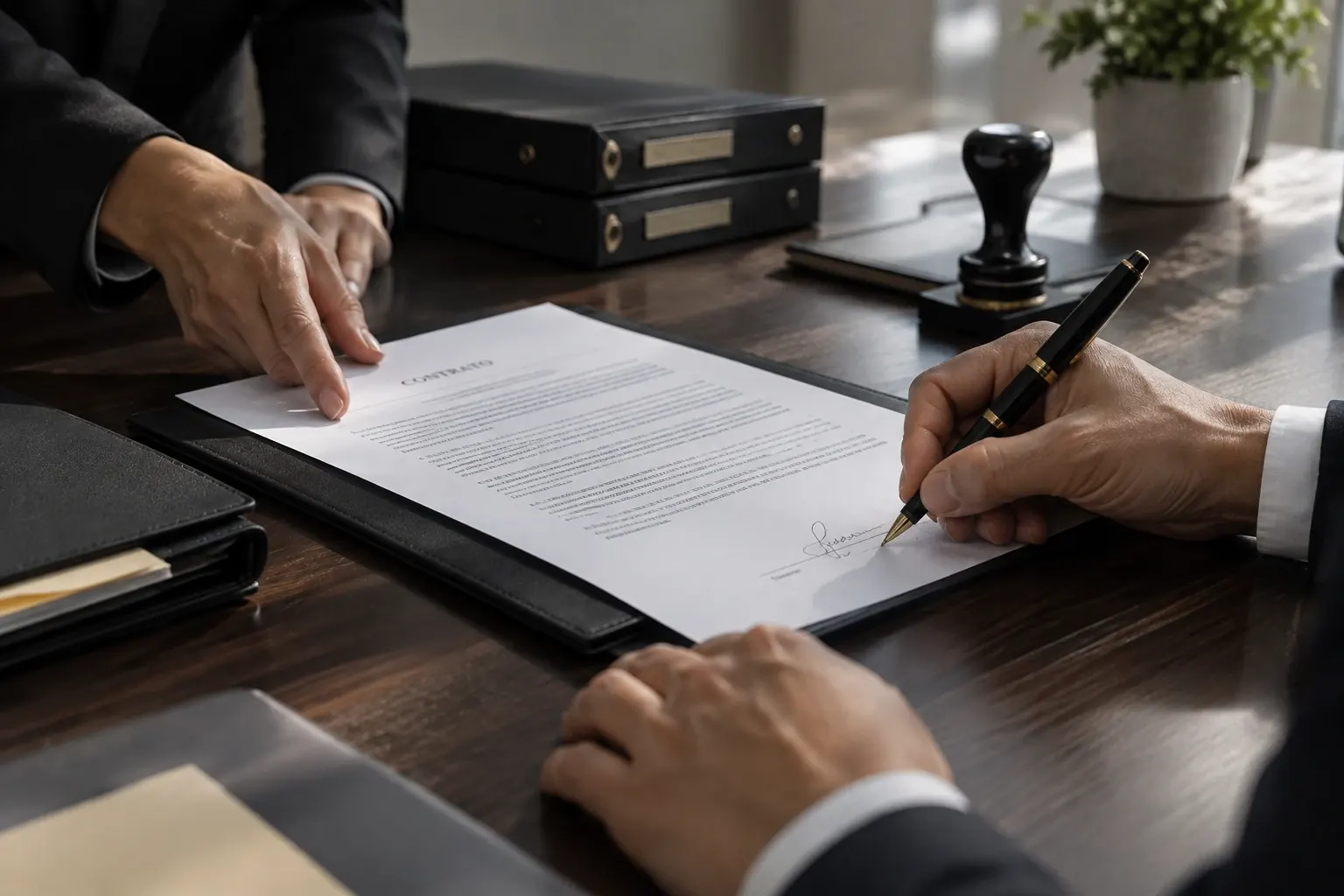 Firma de contratos